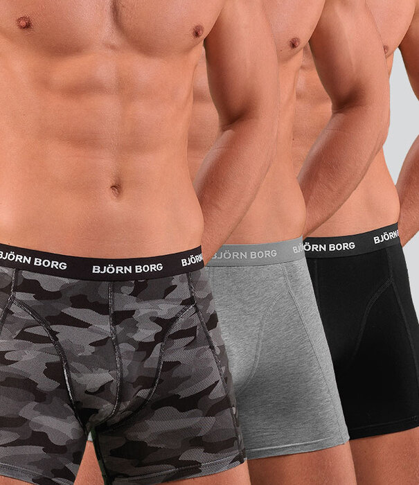Bjorn Borg Essential Boxershort 3-Pack 1132 Multi Zwart (051)