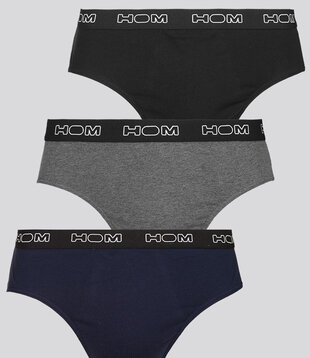 Hom Mini Slip 3-Pack 467 Boxerlines Schwarz/Grau/Blau