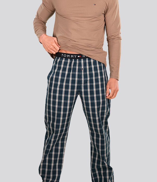 Tommy Hilfiger Pyjama Set 960 Woven Set Multi Bruin (451)