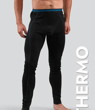 Schiesser Long Pants 305 Thermo Light Zwart