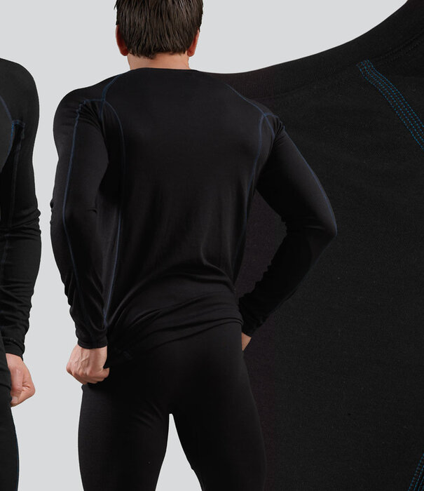 Schiesser Shirt Longsleeve 306 Thermo Light Black