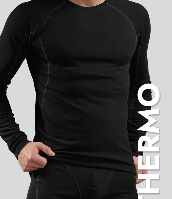 Schiesser Shirt Longsleeve 306 Thermo Light Black
