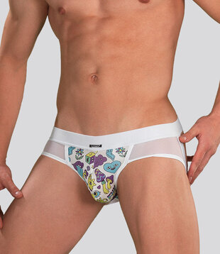 Cut4Men Mixed Jockstrap C4M13 Miami Ink Multi Wit (001)