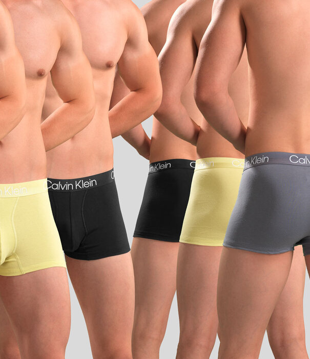 Calvin Klein Trunk 3-Pack NB2970A Modern Structure Gelb/Grau
