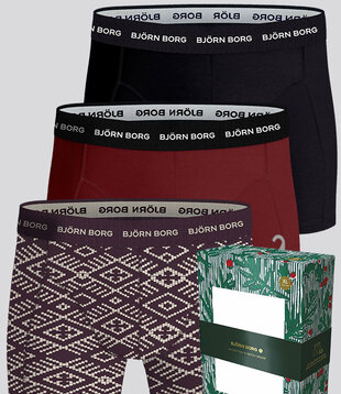 Bjorn Borg Boxershort 3-Pack 607 Cotton Stretch Multi Rood (151)