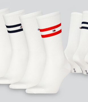 Tommy Hilfiger Socks 4-Pack 433 Sport Stripe Giftbox Multi Wit (001)