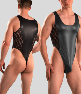 Manstore String Body M2390 Transparant Zwart (055)