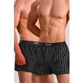 Boss Woven Boxershort 2-Pack 091 Pure Cotton Schwarz
