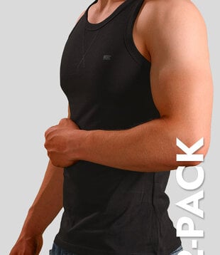 Diesel Tank Top 2-Pack LIAD Walty Zwart