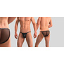 Manstore Cheeky Tanga M2391 Transparant Zwart (055)