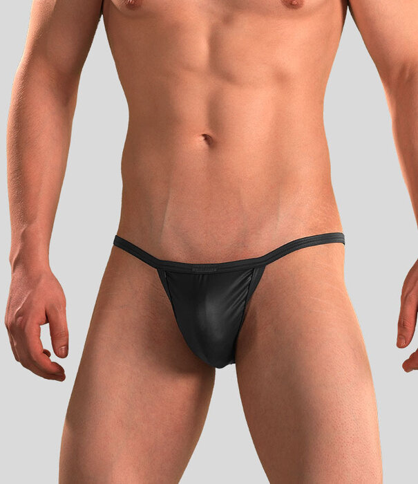 Manstore Cheeky Tanga M2391 Transparant Zwart (055)