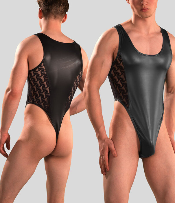 Manstore String Body M2390 Transparant Zwart (055)