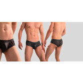 Manstore Hot Pants M2390 Transparant Zwart (055)