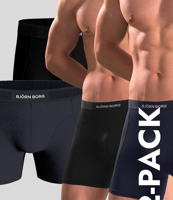 Bjorn Borg Boxershort 2-Pack 031 Lyocell Zwart/Blauw