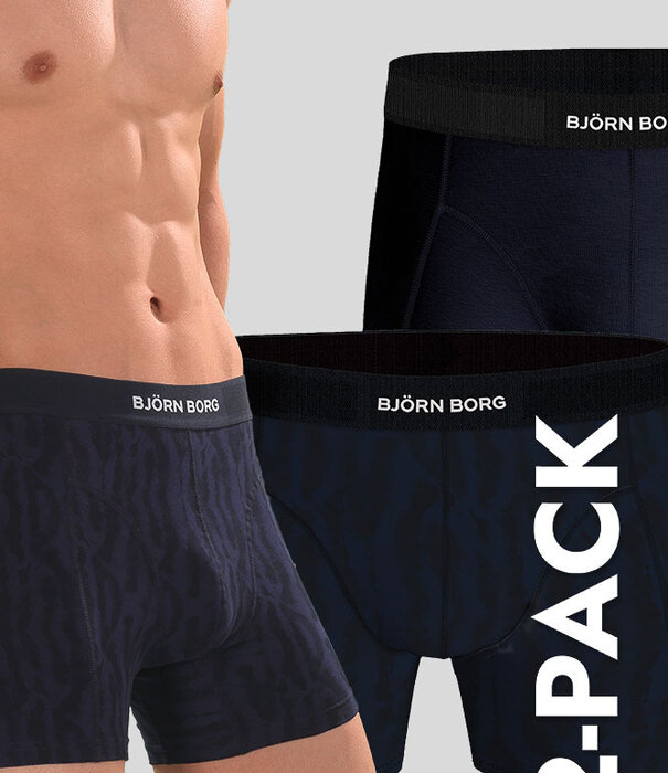 Bjorn Borg Boxershort 2-Pack 025 Premium Cotton Stretch MP003 Blau
