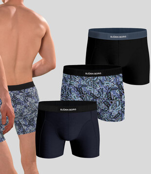 Bjorn Borg Boxershort 3-Pack 024 Premium Cotton Stretch Blue