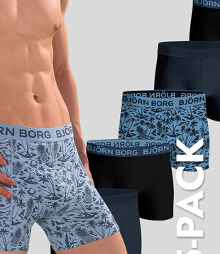 Bjorn Borg Boxershort 5-Pack 016 Cotton Stretch MP005 Blue