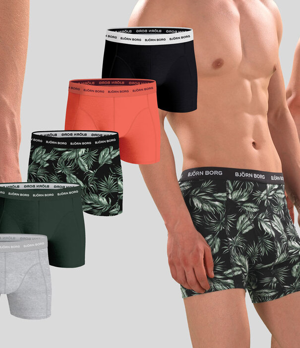 Bjorn Borg Boxershort 5-Pack 016 Cotton Stretch MP003 Schwarz