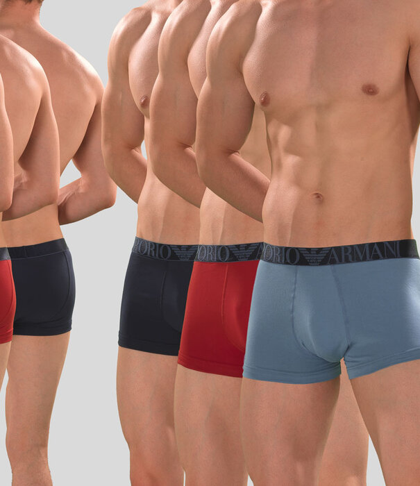 Emporio Armani Trunk 3-Pack 4R726 Blauw/Rood