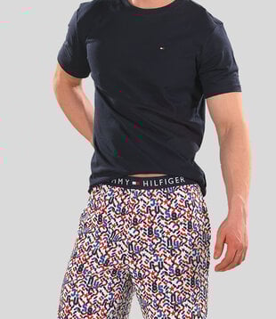 Tommy Hilfiger Short Pyjama Set 319 Jersey CN SS Multi Blauw