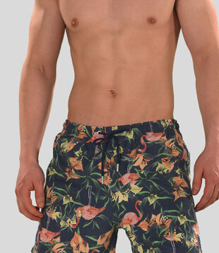 Hom Swim Short 766 Flamingo Multi Blauw