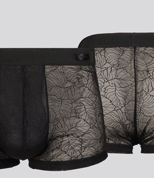 Hom Boxer Brief Temptation 752 Jon Transparant Zwart (055)