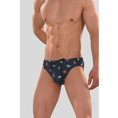 Hom Swim Mini Slip 780 Beach Club Multi Blauw