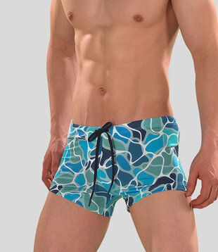 Hom Swim Boxer 742 Alain Multi Blauw