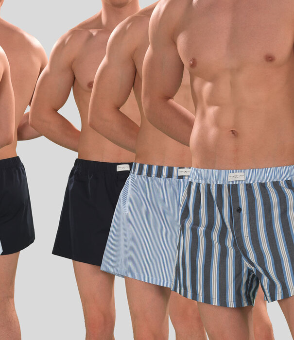 Tommy Hilfiger Woven Boxershort 3-Pack 847 Print Multi Blauw