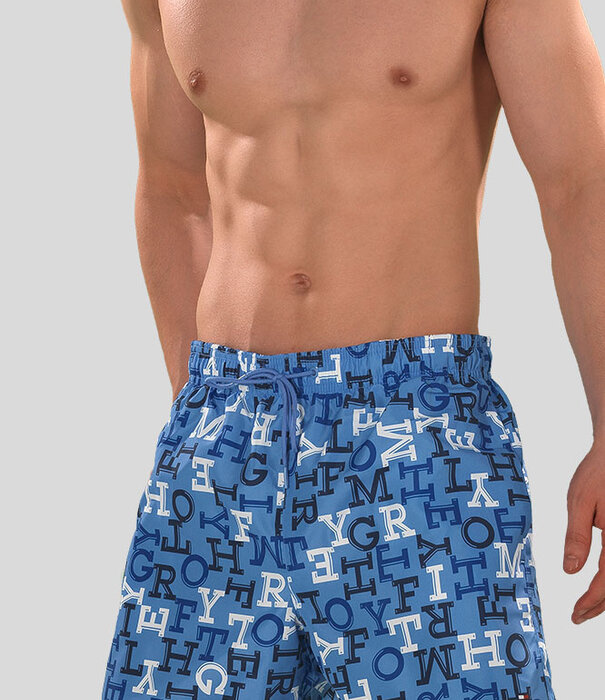 Tommy Hilfiger Swim Short 271 Medium Drawstring Multi Blauw