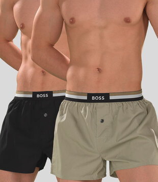 Boss Woven Boxershort 2-Pack 762 Pure Cotton Multi Beige (501)