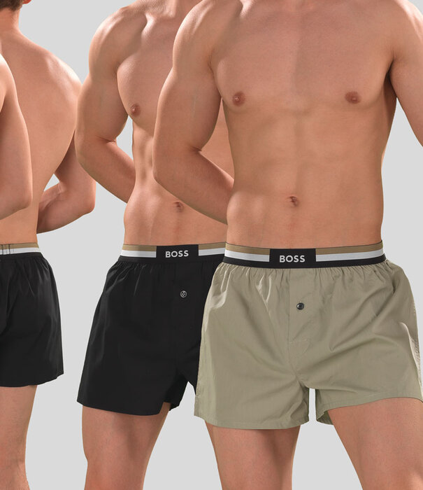 Boss Woven Boxershort 2-Pack 762 Pure Cotton Multi Beige (501)
