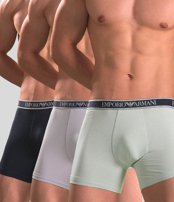 Emporio Armani Boxer 3-Pack 4R717 Groen/Paars
