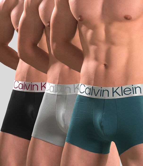 Calvin Klein Trunk 3-Pack NB3130A Reconsidered Steel Schwarz