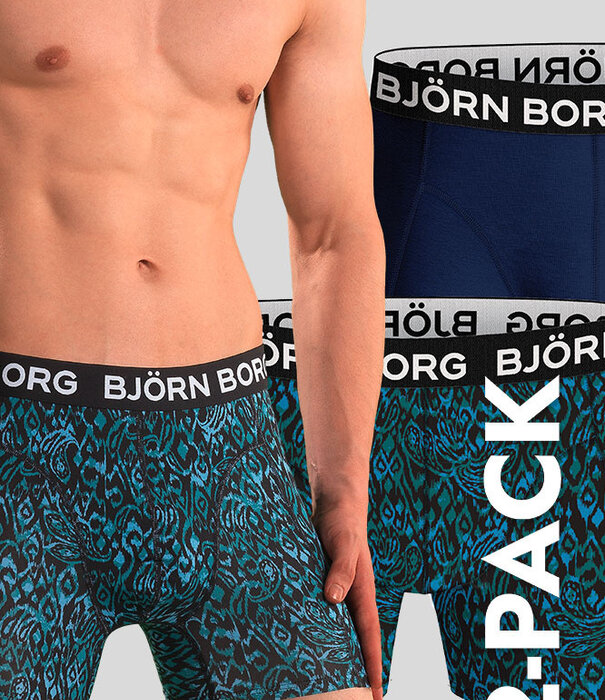 Bjorn Borg Boxershort 2-Pack 923 Bamboo Cotton Blend MP001 Multi Blauw