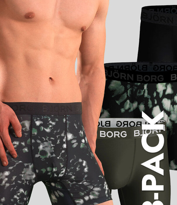 Bjorn Borg Boxershort 3-Pack 891 Performance Multi Groen (251)
