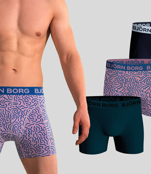 Bjorn Borg Boxershort 3-Pack 880 Cotton Stretch MP008 Pink