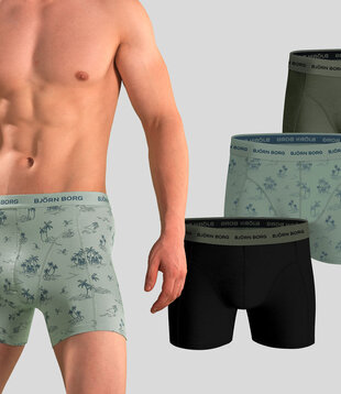Bjorn Borg Boxershort 3-Pack 880 Cotton Stretch MP003 Green