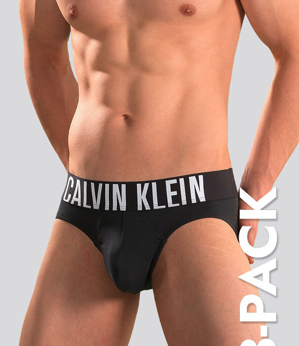 Calvin Klein Hip Brief 3-Pack NB3607A Intense Power Zwart