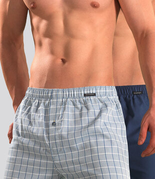 Schiesser Boxershort 2-Pack 202 Multi Blauw