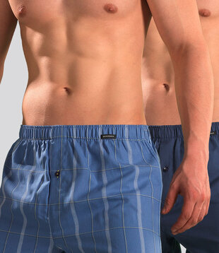 Schiesser Boxershort 2-Pack 202 Multi Blauw