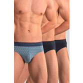 Schiesser Rio Slip 3-Pack 196 Organic Cotton Multi Blauw