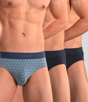 Schiesser Rio Slip 3-Pack 196 Organic Cotton Multi Blauw