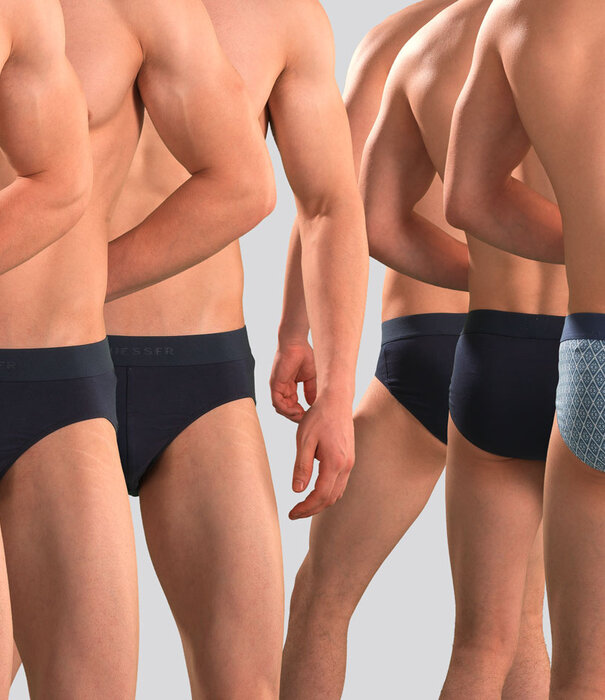 Schiesser Rio Slip 3-Pack 196 Organic Cotton Multi Blauw