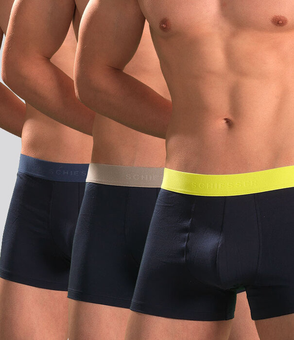 Schiesser Boxershort 3-Pack 194 Organic Cotton Navy