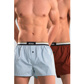 Boss Woven Boxershort 2-Pack 762 Pure Cotton Rood/Blauw