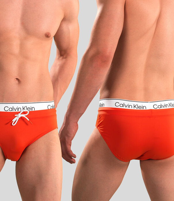 Calvin Klein Swim Slip 959 Double Waistband Rood
