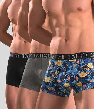 Hom Boxer Brief 3-Pack 732 Gino Multi Blauw