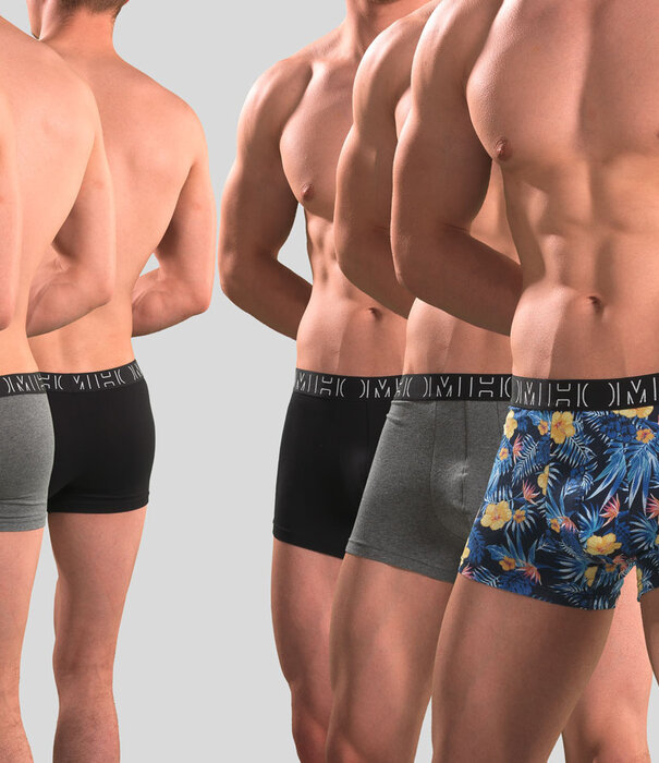 Hom Boxer Brief 3-Pack 732 Gino Multi Blauw