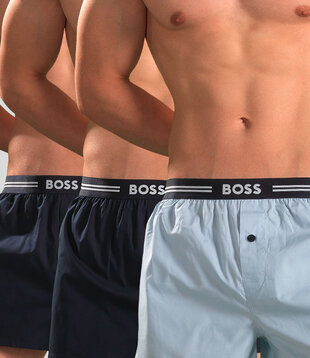 Boss Woven Boxershort 3-Pack 034 Blue